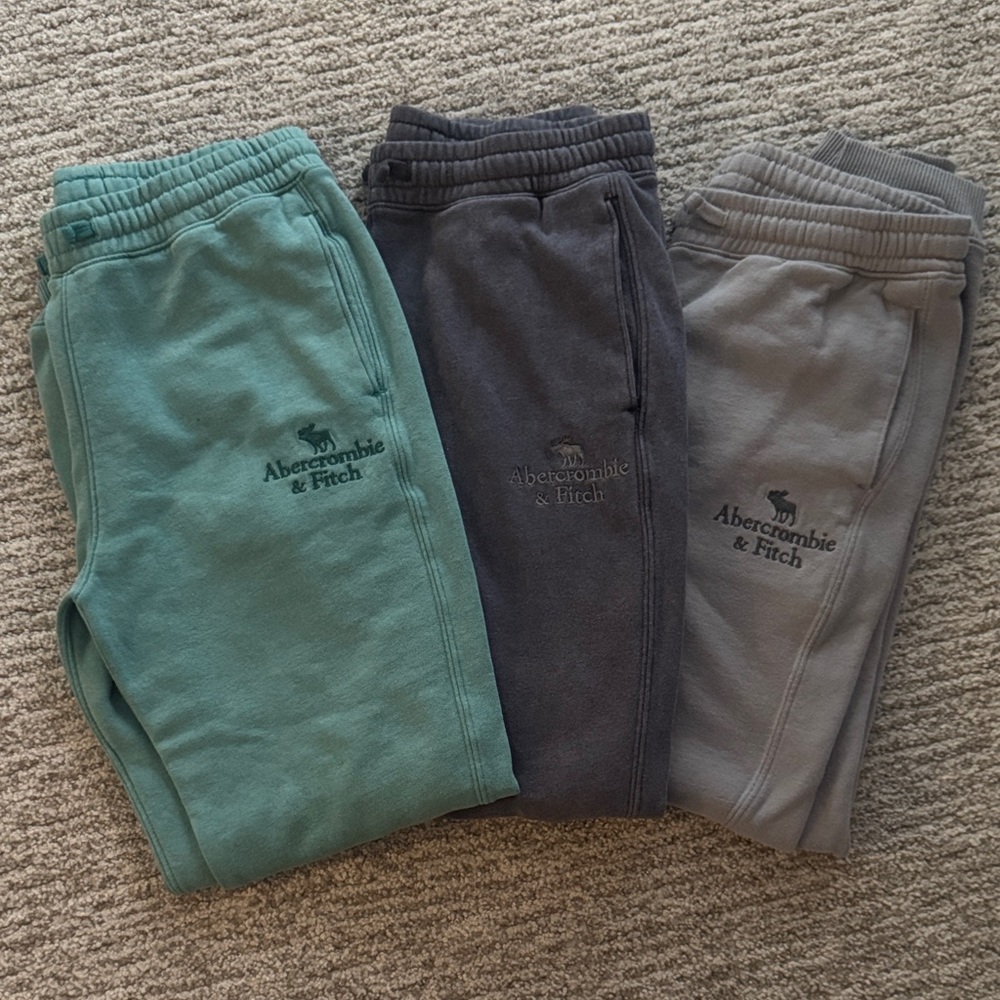 Abercrombie & Fitch Kids Sweatpants - Green, Dark Grey, Light Gray